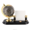 Набор настольный подарочный Protege, коллекция Antique с глобусом темного цвета и отделением для карточек, черный мрамор с золотистой отделкой, 600095