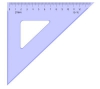 Треугольник пластиковый 45 градусов, 120мм., ТК46