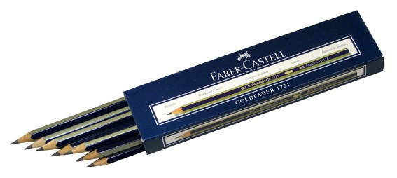 Карандаш Faber Castell Goldfaber 1222 2B с ластиком