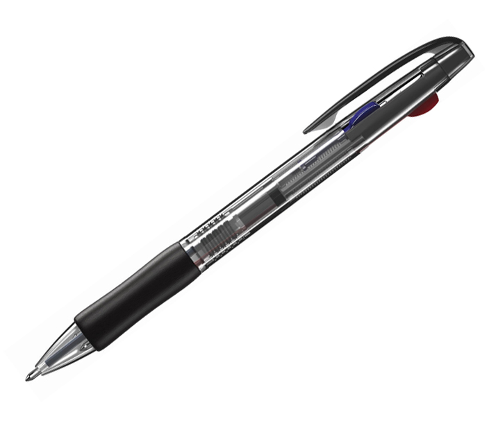 Ручка шариковая Erich Krause MULTICOLOR 3-цветная (синий, черный, красный), 31068