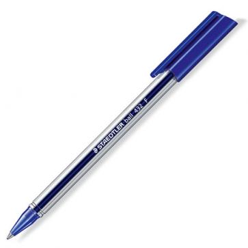 Ручка шариковая Staedtler 432F, трехгранный корпус, синяя