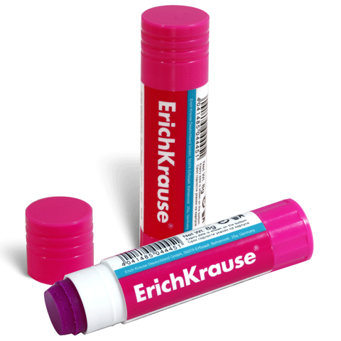 Клей-карандаш 8 гр Erich Krause Magic, розовый, 4445