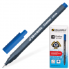 Ручка капиллярная BRAUBERG Carbon, трехгранный корпус, 141522, синий