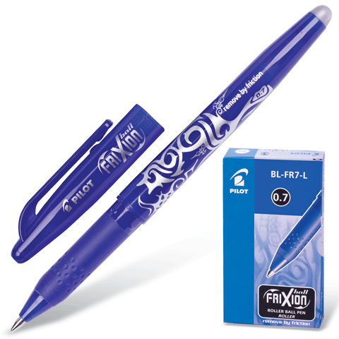 Ручка Пиши-стирай гелевая PILOT BL-FR-7 Frixion, толщина письма 0,35мм, синяя