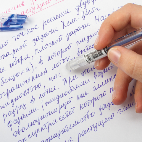 Ручка Пиши-стирай гелевая Brauberg, толщина письма 0,5мм, 141880, синяя