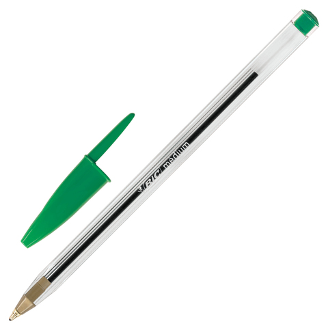 Ручка шариковая Bic, толщина письма 0,4мм, 875976, зеленая