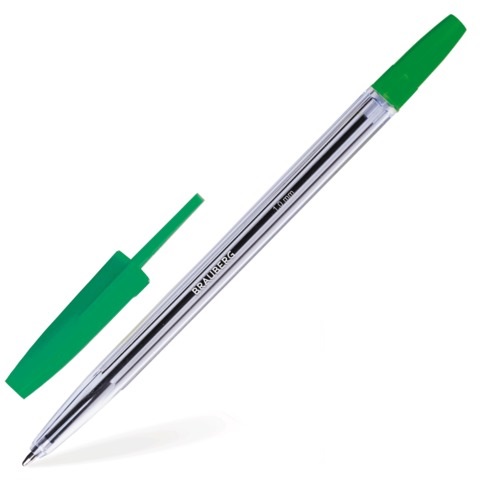 Ручка шариковая Brauberg, толщина письма 1,0 мм, 141341, зелёная